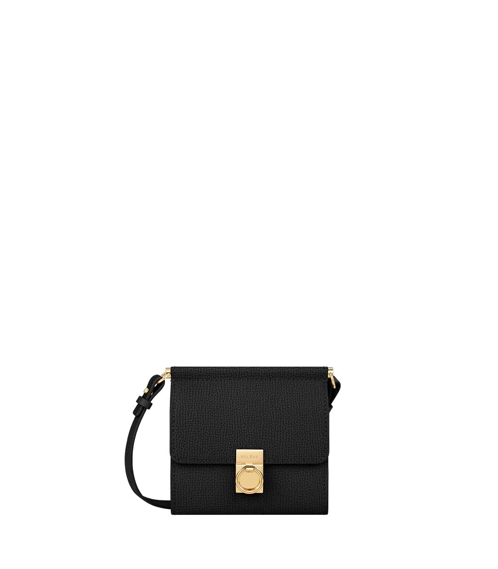 ポレーヌ Numéro Sept Crossbody 財布 黒 | PLMC-12590