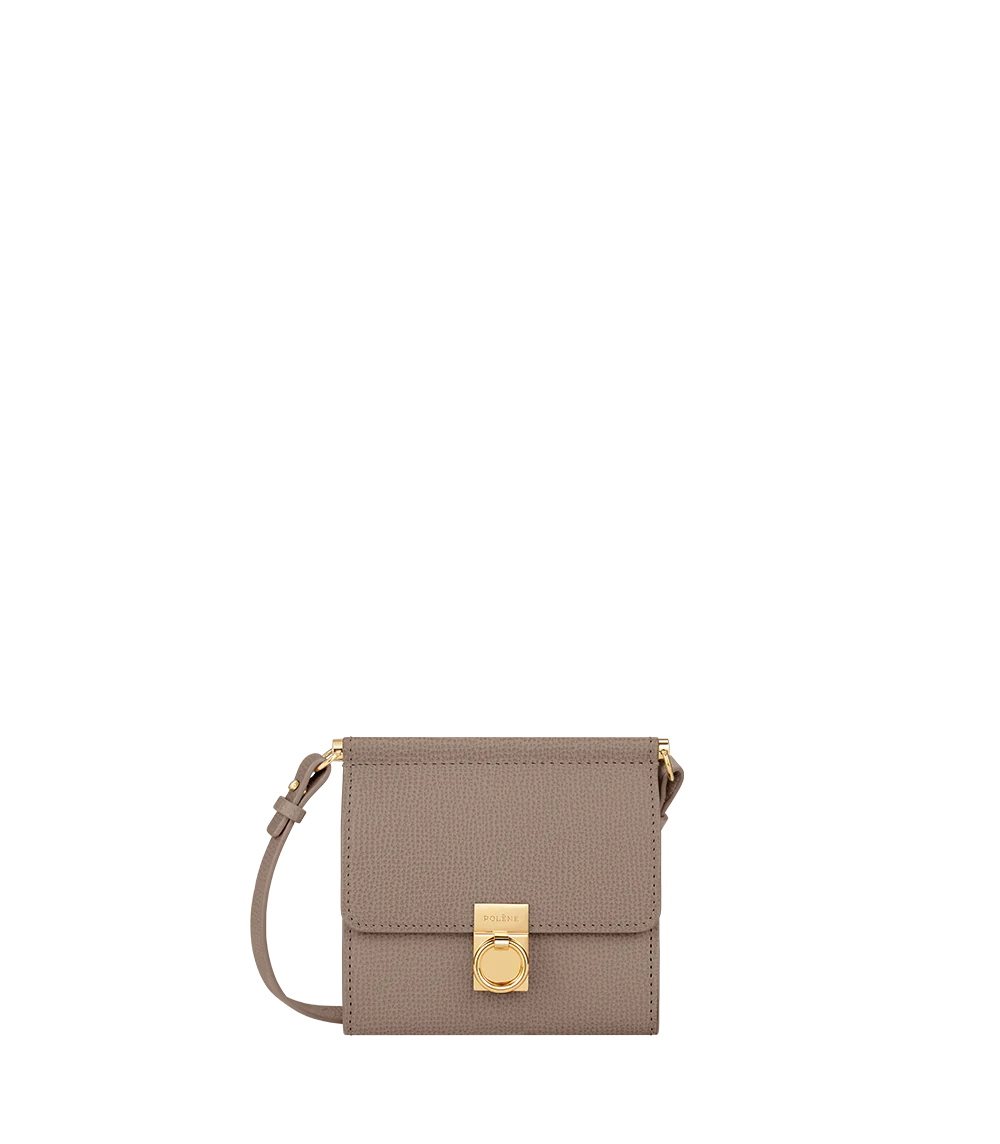 ポレーヌ Numéro Sept Crossbody 財布 グレー ブラウン | WZOT-43501